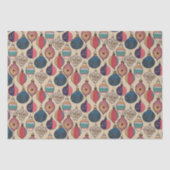 金ゴールドヴィンテージクリスマスオーナメントパターン 薄葉紙 (正面)