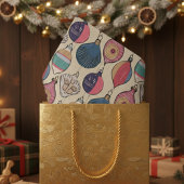 金ゴールドヴィンテージクリスマスオーナメントパターン 薄葉紙