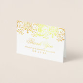 金ゴールドヴィンテージグラマー結婚ズ・サンキュー 箔カード (正面)