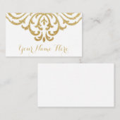 金ゴールドヴィンテージグラムエレガントウェディング座席表 プレイスカード (正面/裏面)