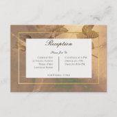 金ゴールドヴィンテージグラムフローラモダン披露宴 エンクロージャーカード (正面)