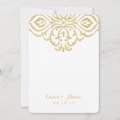 金ゴールドヴィンテージグラモールエレガンス結婚式招待状 招待状 (裏面)