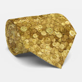 金ゴールドヴィンテージコイン回収 ネクタイ (ロール)