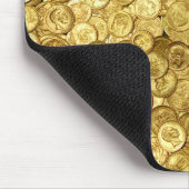 金ゴールドヴィンテージコイン回収 マウスパッド (コーナー)