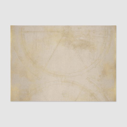 金ゴールドヴィンテージスチームパンクギア 薄葉紙 (正面)