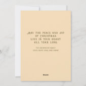 金ゴールドヴィンテージスノーカバー村メリークリスマス シーズンカード (裏面)