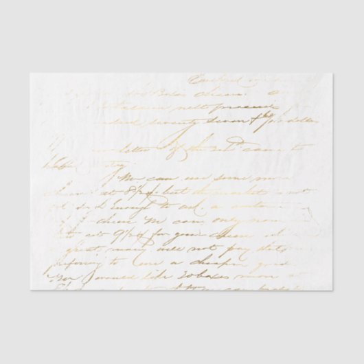 金ゴールドヴィンテージタイポグラフィ 薄葉紙 (正面)