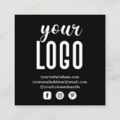 金ゴールドヴィンテージパーソナライズされたのご注文ありがとうございます スクエア名刺 (裏面)