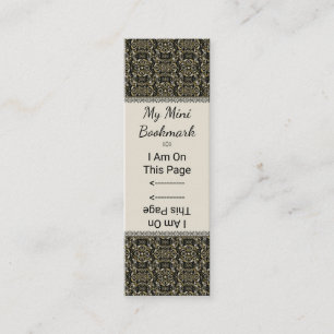 金ゴールドヴィンテージピンホイールダマスクパーソナライズされた スキニー名刺