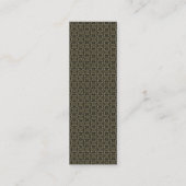 金ゴールドヴィンテージピンホイールダマスクパーソナライズされた スキニー名刺 (裏面)