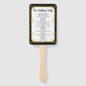 金ゴールドヴィンテージフレームプログラムファンの色（黒） ハンドファン (裏面)