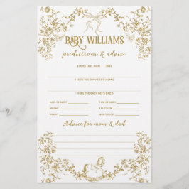 金ゴールドヴィンテージフローラベビー予測ゲーム