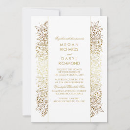 金ゴールドヴィンテージベビーの息 – フィリ結婚グリー 招待状