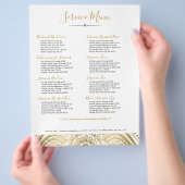 金ゴールドヴィンテージペイズリー曼荼羅 チラシ (手)