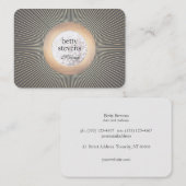 金ゴールドヴィンテージメイクアップアーティストグラマラス《写真》ぼけ味ブラック 名刺 (正面/裏面)