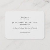 金ゴールドヴィンテージメイクアップアーティストグラマラス《写真》ぼけ味ブラック 名刺 (裏面)