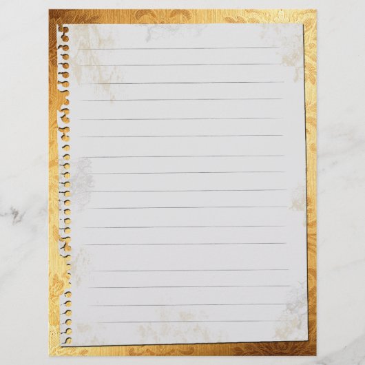 金ゴールドヴィンテージレシピバインダーインサート チラシ (正面)