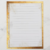 金ゴールドヴィンテージレシピバインダーインサート チラシ (裏面)