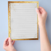 金ゴールドヴィンテージレシピバインダーインサート チラシ (手)