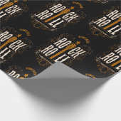 金ゴールドヴィンテージロックンロール ラッピングペーパー (角)