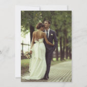 金ゴールドヴィンテージ結婚フレームの写真 サンキューカード (裏面)