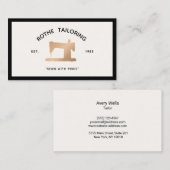 金ゴールドヴィンテージ裁縫機械テーラー又はシーストレス コーリングカード (正面/裏面)