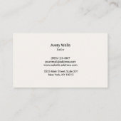 金ゴールドヴィンテージ裁縫機械テーラー又はシーストレス 名刺 (裏面)