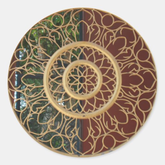 金ゴールド一色 ラウンドシール (正面)