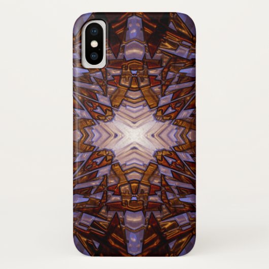 金ゴールド万華鏡のように千変万化するパターン星 Case-Mate iPhoneケース (裏面)