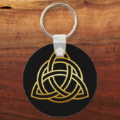 金ゴールド三位一体の結び目 キーホルダー (正面)