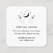 金ゴールド三日月神秘的なロータスアイスペシャルスター スクエア名刺 (裏面)