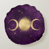 金ゴールド三月天星紫 ラウンドクッション (裏面)