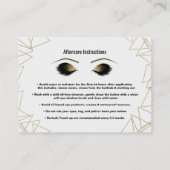 金ゴールド三角形まつ毛は友人アフターケアを参照 紹介カード (裏面)