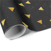 金ゴールド三角形パターン ラッピングペーパー (ロールコーナー)