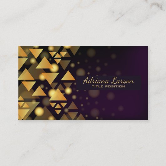 金ゴールド三角形 名刺 (正面)