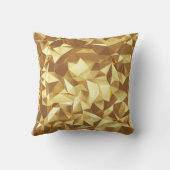 金ゴールド三角形：抽象芸術バックグラウンドテクスチャ クッション (裏面)