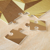 金ゴールド三角形:抽象芸術バックグラウンドテクスチャ ジグソーパズル (側面)