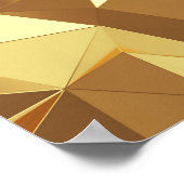 金ゴールド三角形：抽象芸術バックグラウンドテクスチャ ポスター (角)