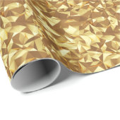 金ゴールド三角形：抽象芸術バックグラウンドテクスチャ ラッピングペーパー (ロールコーナー)