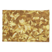 金ゴールド三角形:抽象芸術バックグラウンドテクスチャ 枕カバー (裏面)