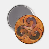 金ゴールド上のケルト マグネット (正面/裏面)