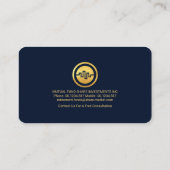 金ゴールド上昇傾向共有グラフフレーム 名刺 (裏面)