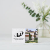 金ゴールド不動産仲介業者ロゴ | リビング | 住宅用 名刺 (スタンド正面)