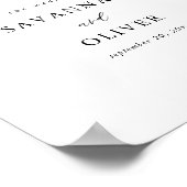 金ゴールド並結婚びフローラの歓迎サイン ポスター (角)