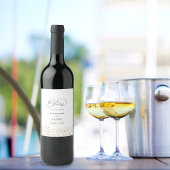 金ゴールド並結婚びフローラワインラベル2 ワインラベル