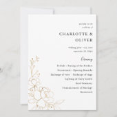 金ゴールド並結婚びフローラ式計画 招待状 (正面)