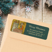 金ゴールド中世キリスト教のクリスマス出生シーン ラベル