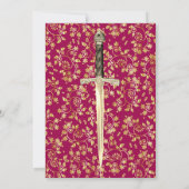 金ゴールド中世結婚式招待状 招待状 (裏面)