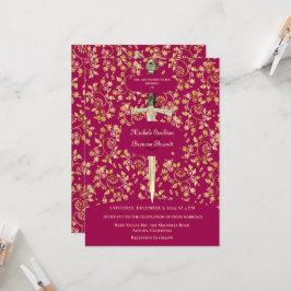 金ゴールド中世結婚式招待状 招待状