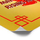 金ゴールド中国ので成功した新年 ポスター (角)